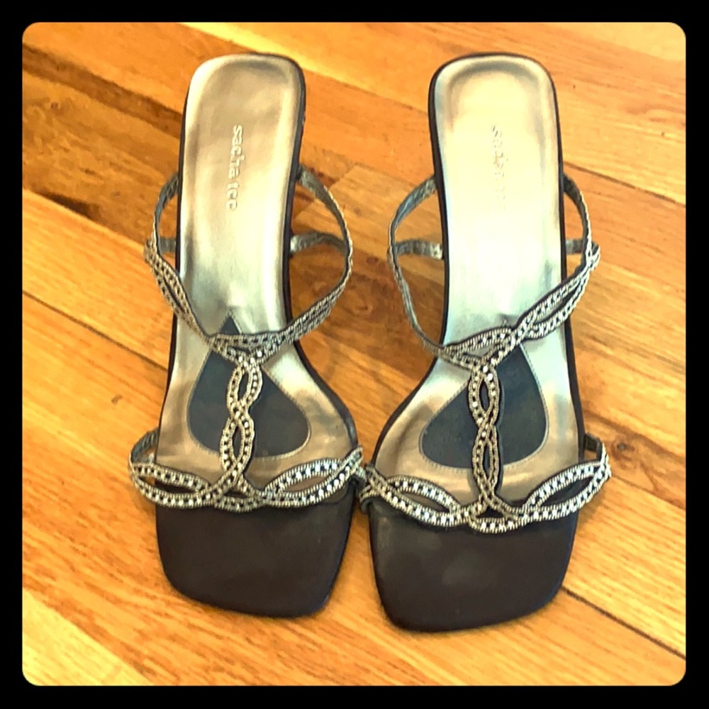 Sparkly black heels